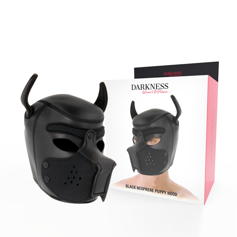 Darkness Neoprene Dog Mask With Removable Muzzle