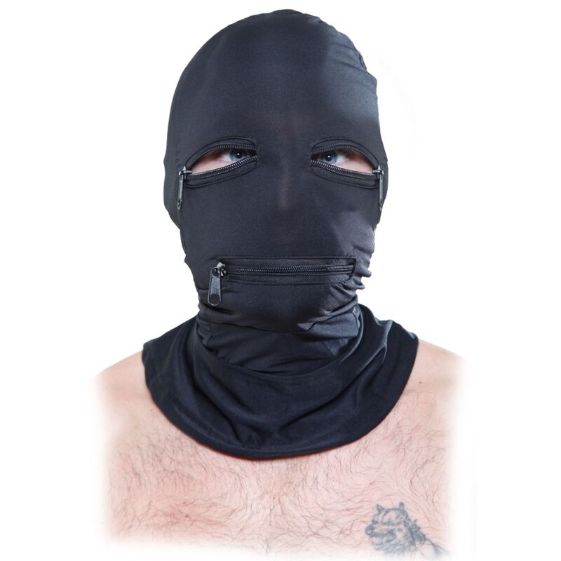 Fetish Fantasy Series - Hood With Zippers Black - Image 2