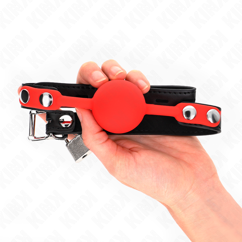 Kink - Silicone Ball 4 cm Gag With Lock 60 X 2 cm - Image 2