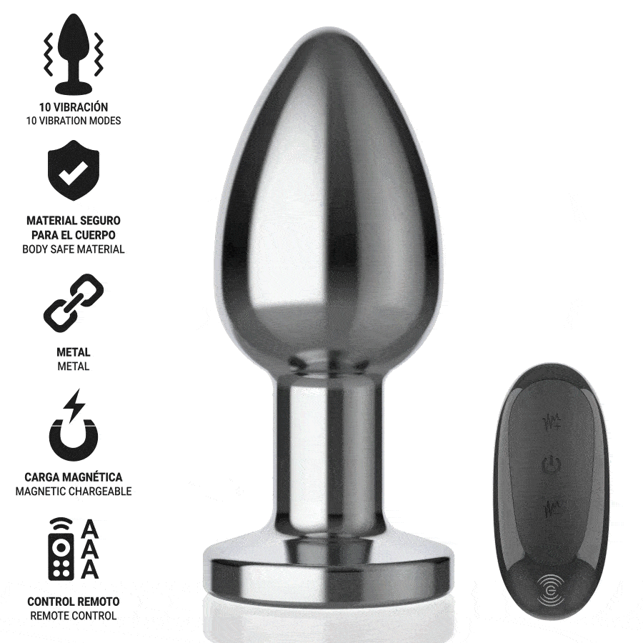 Intense Metal Vibrating Anal Plug — L - Image 2