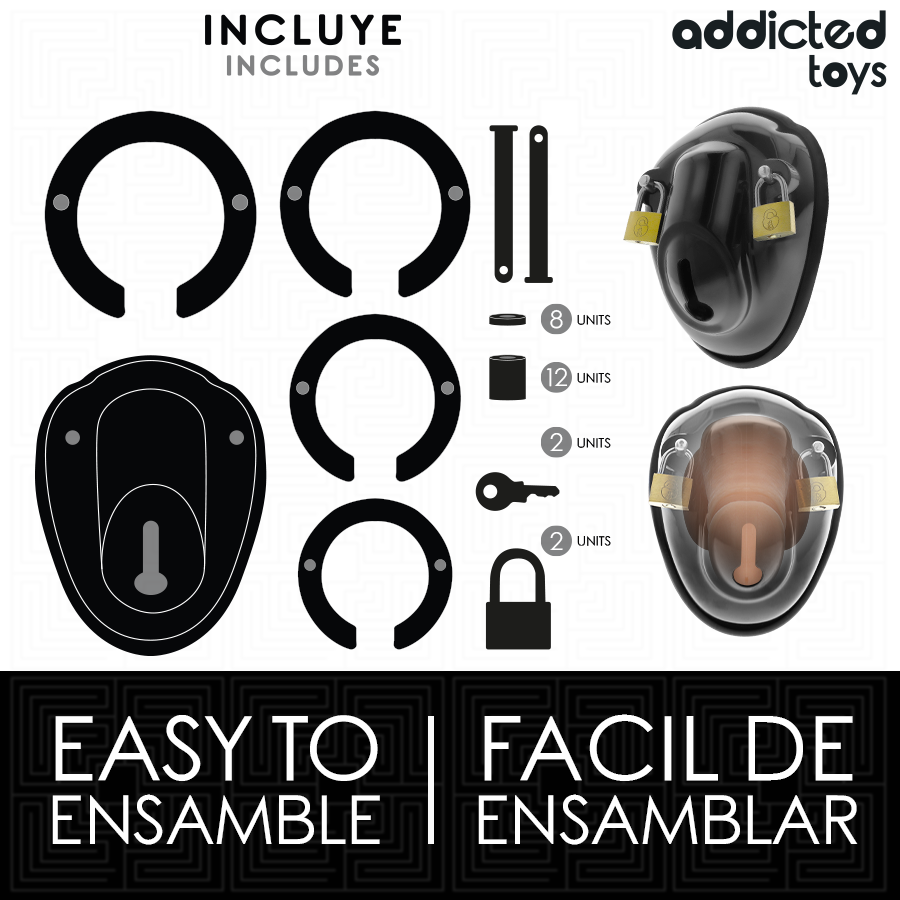 Addicted Toys Locked - Keyless Restraint Penis Cage 11.5 cm - Image 4