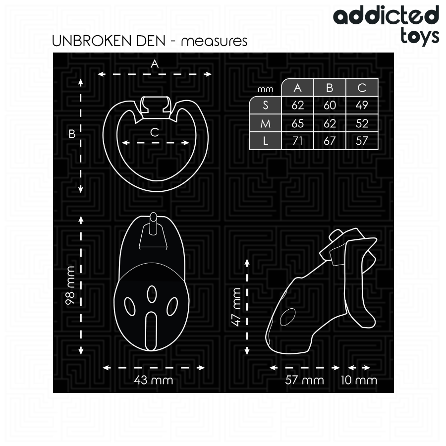 Addicted Toys Locked - Unbroken Den Penis Cage 9.8 cm - Image 5