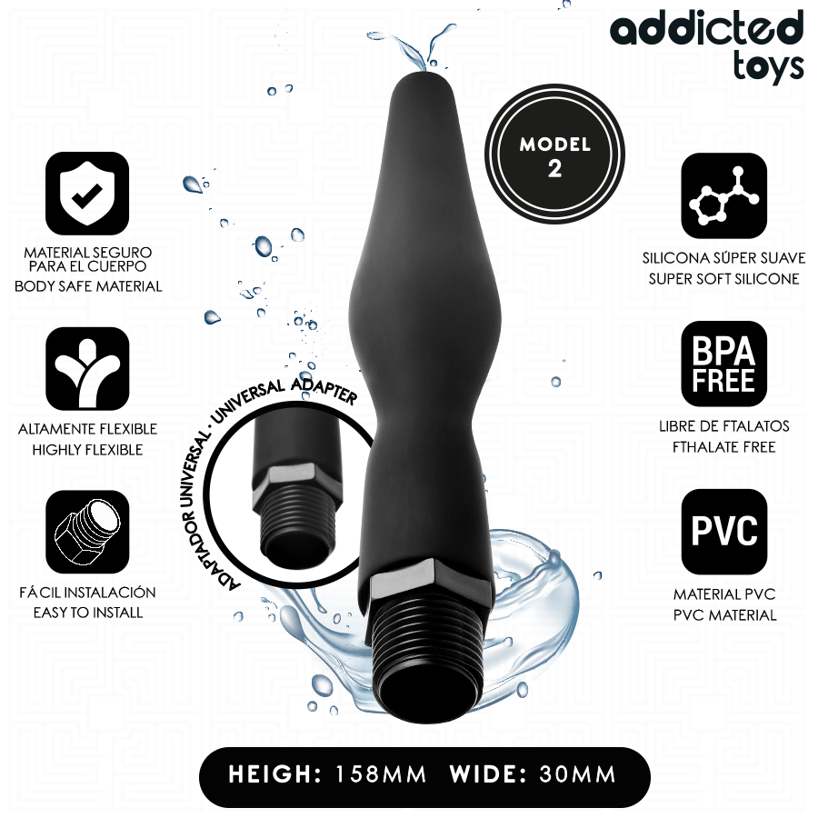 Addicted Toys Anal Cleaner with Universal Adapter — Model 2 - Image 2