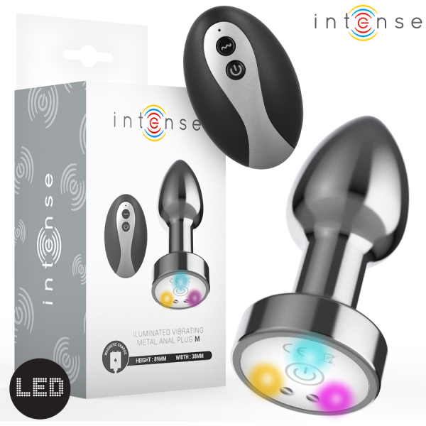 Intense LED Metal Vibrating Anal Plug — M