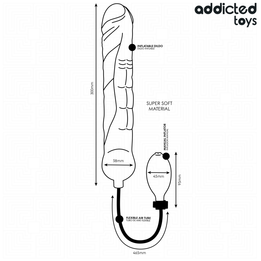 Addicted Toys Inflatable XL Dildo — Model 5 - Image 3