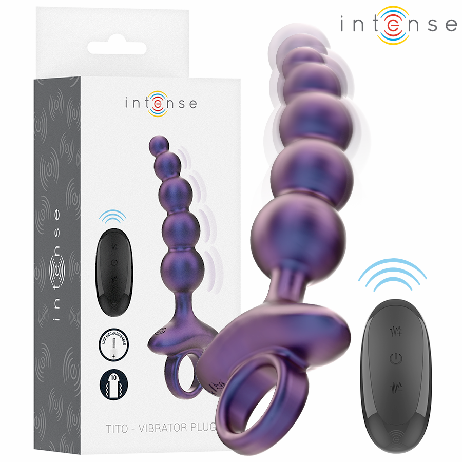 Intense Tito Vibrating Anal Plug — Remote Control