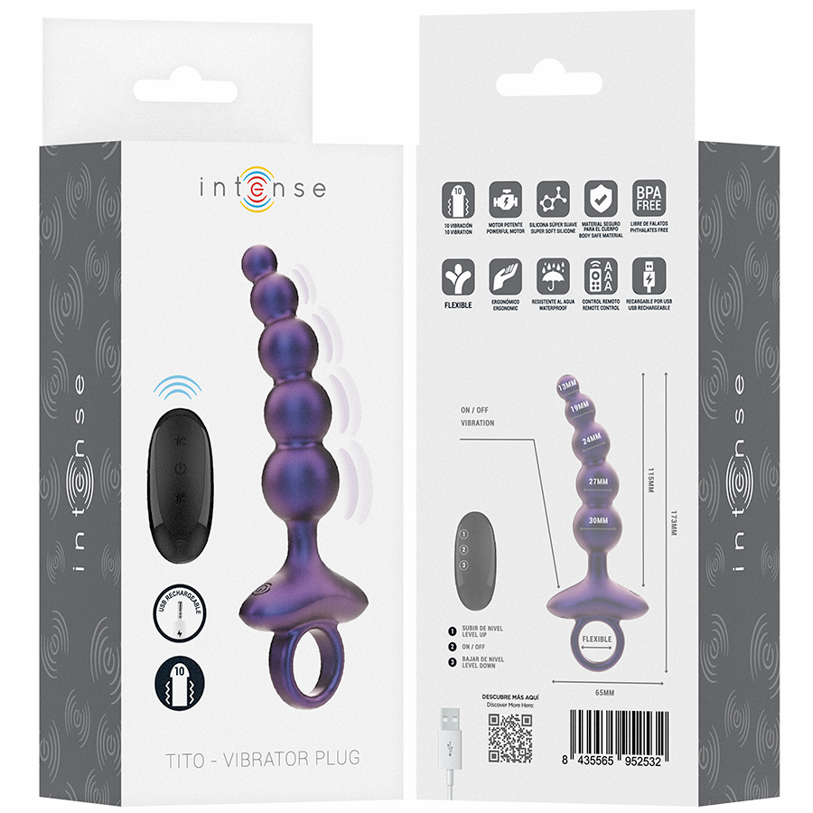 Intense Tito Vibrating Anal Plug — Remote Control - Image 8