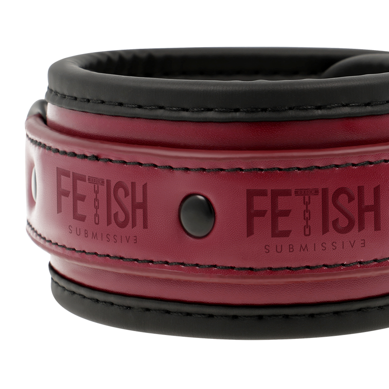 Fetish Submissive Dark Room - Vegan Leather Ankle Handcuffs With Neoprene Lining - Image 7