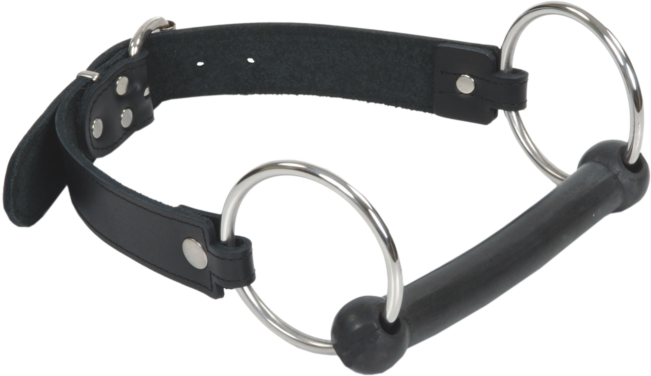Leather bite bar with O-rings