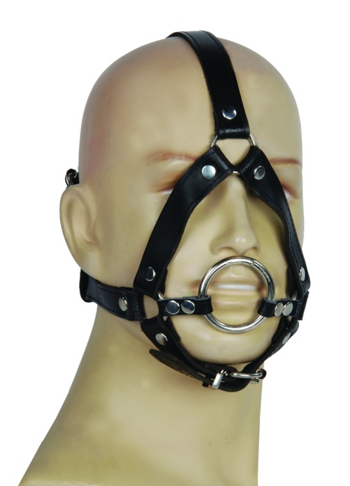 Leather Head Harness with Metal Ring