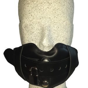 Lockable Leather Ball Gag with Fun Factory Silicone Ball