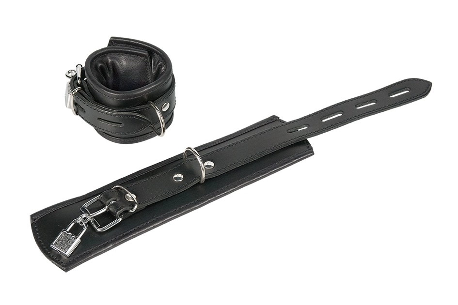 Lockable Padded Leather Wrist Cuffs