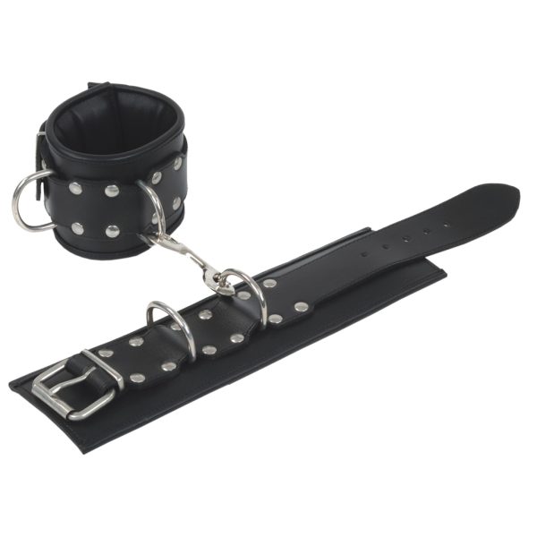 Padded Leather Ankle Cuffs with Two D-Rings