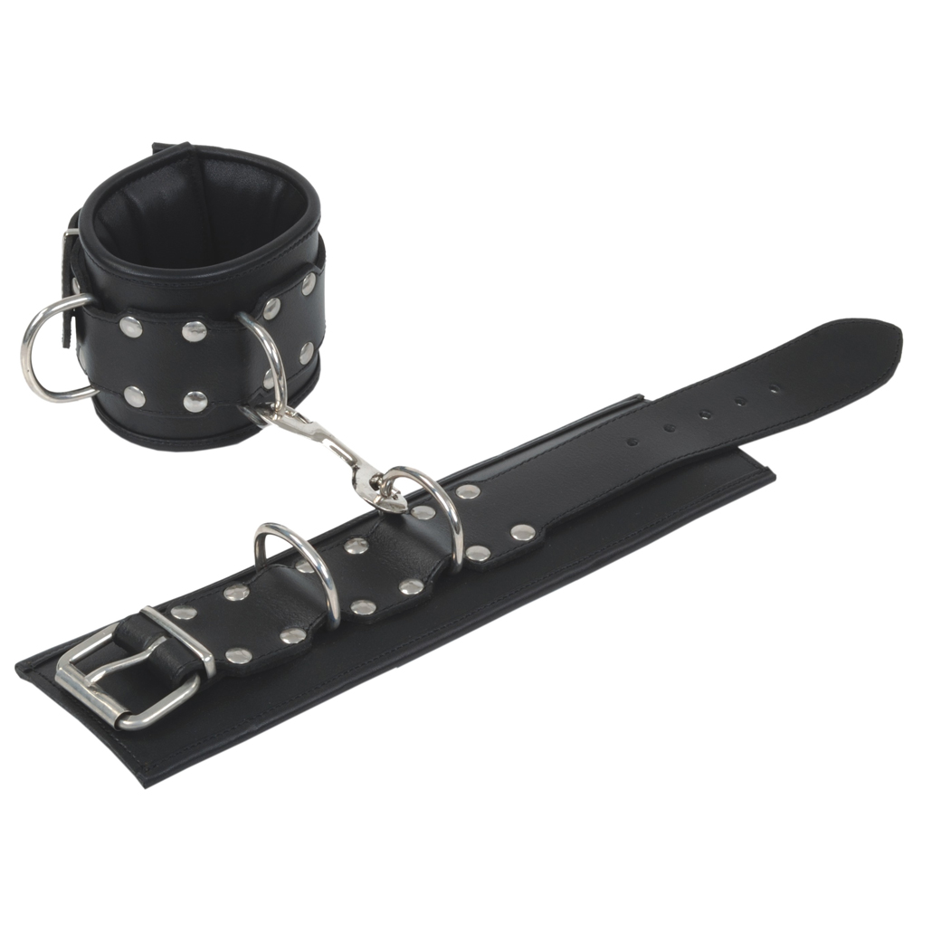 Padded Leather Ankle Cuffs with Two D-Rings