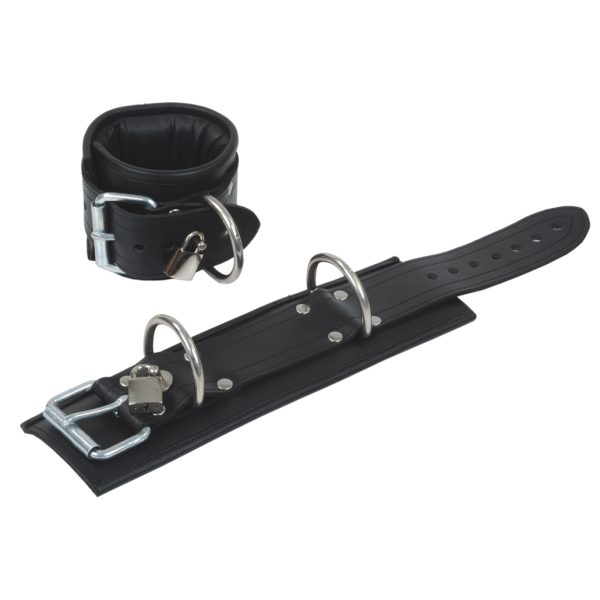 Lockable Leather Ankle Cuffs
