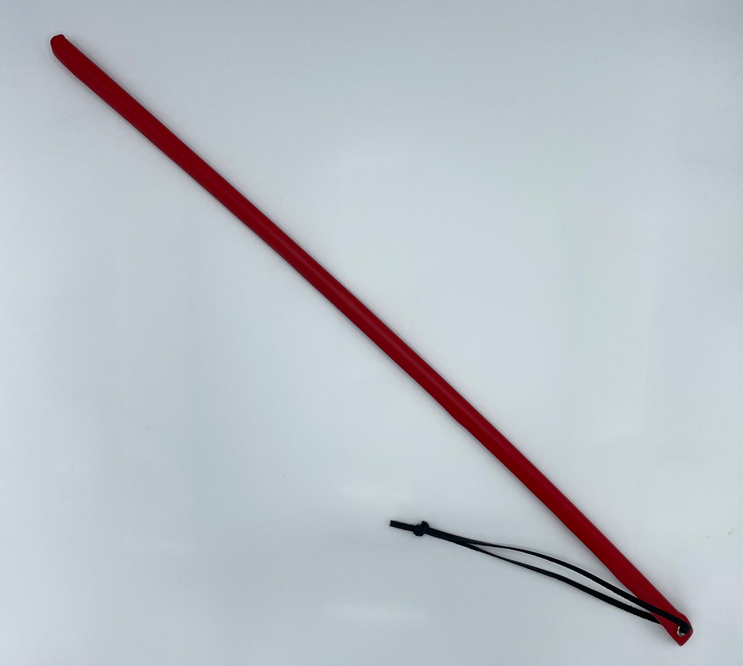 Leather-Covered Impact Stick with Wrist Strap