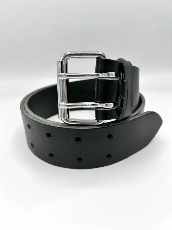 Double-Prong Buffalo Leather Belt