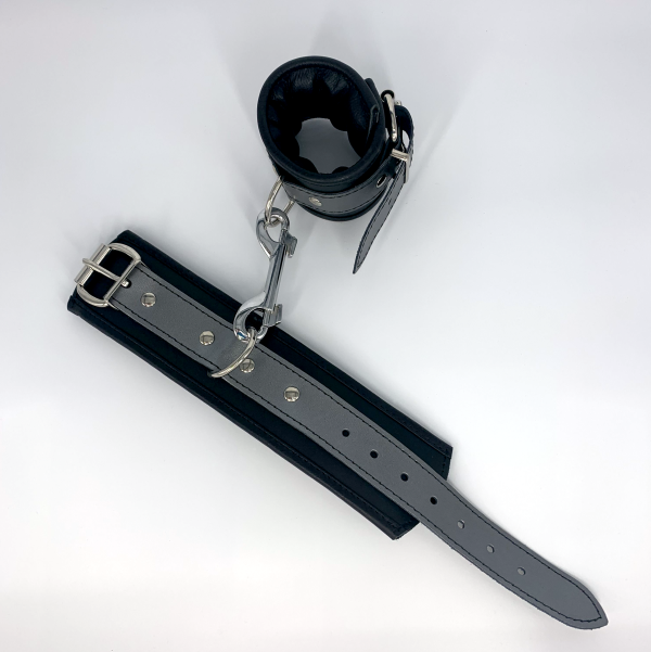 Silver Leather Wrist Cuffs