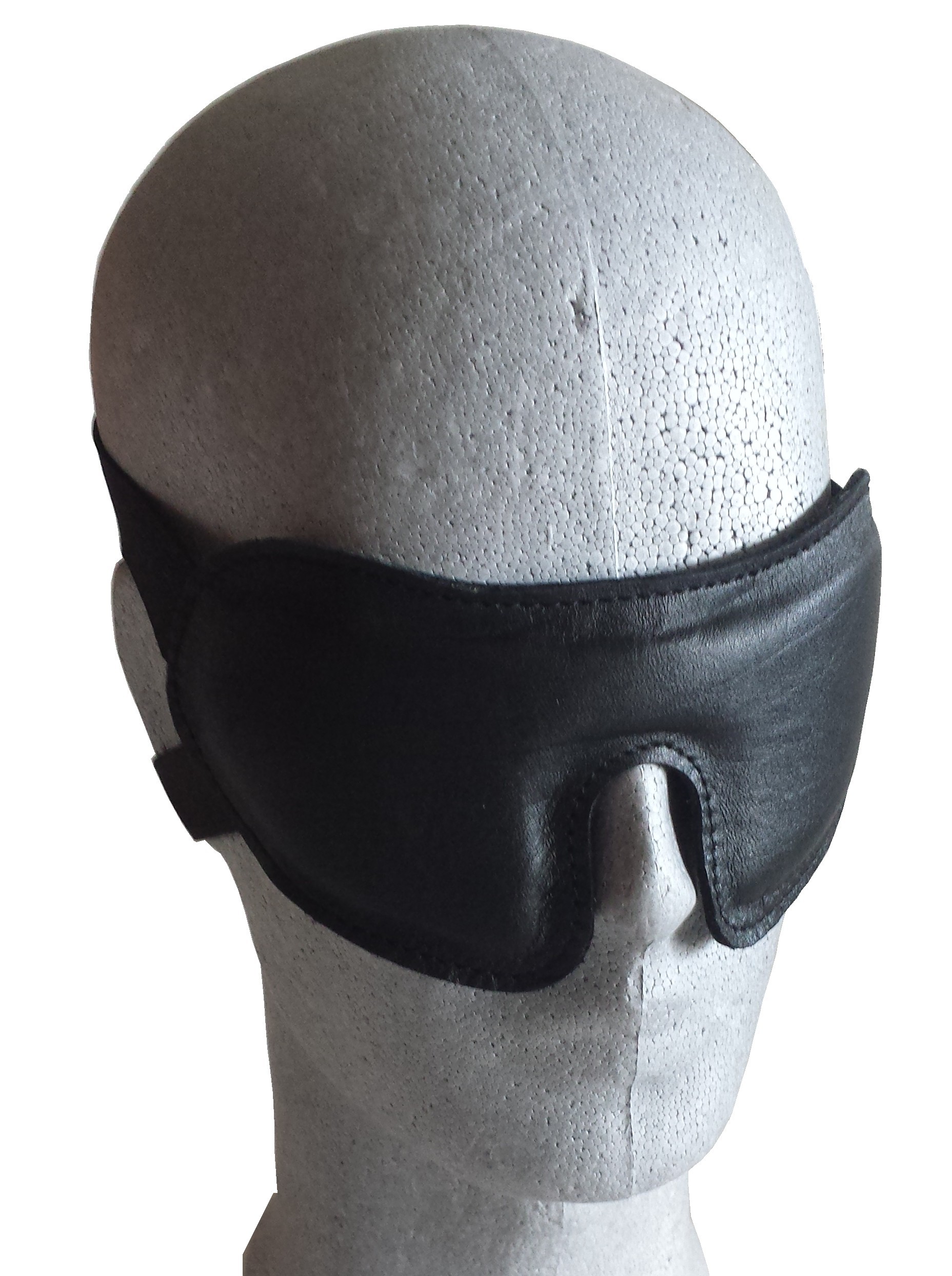 Fully Opaque Padded Leather Blindfold